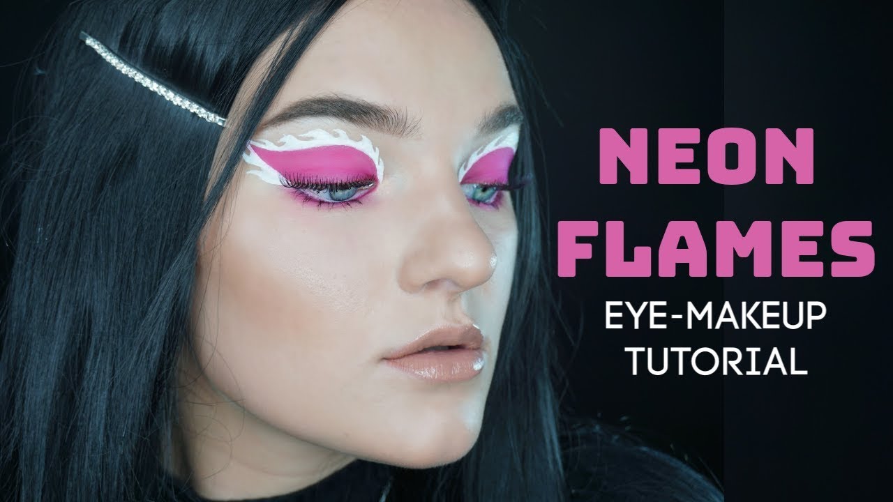 Neon Flames Eye Makeup Tutorial