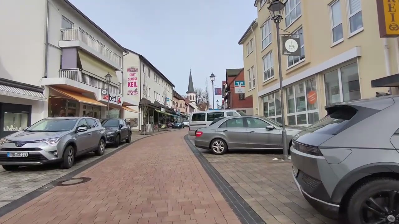 Прогулка по Эрбаху в Оденвальдкрайзе. Spaziergang durch Erbach im Odenwaldkreis.