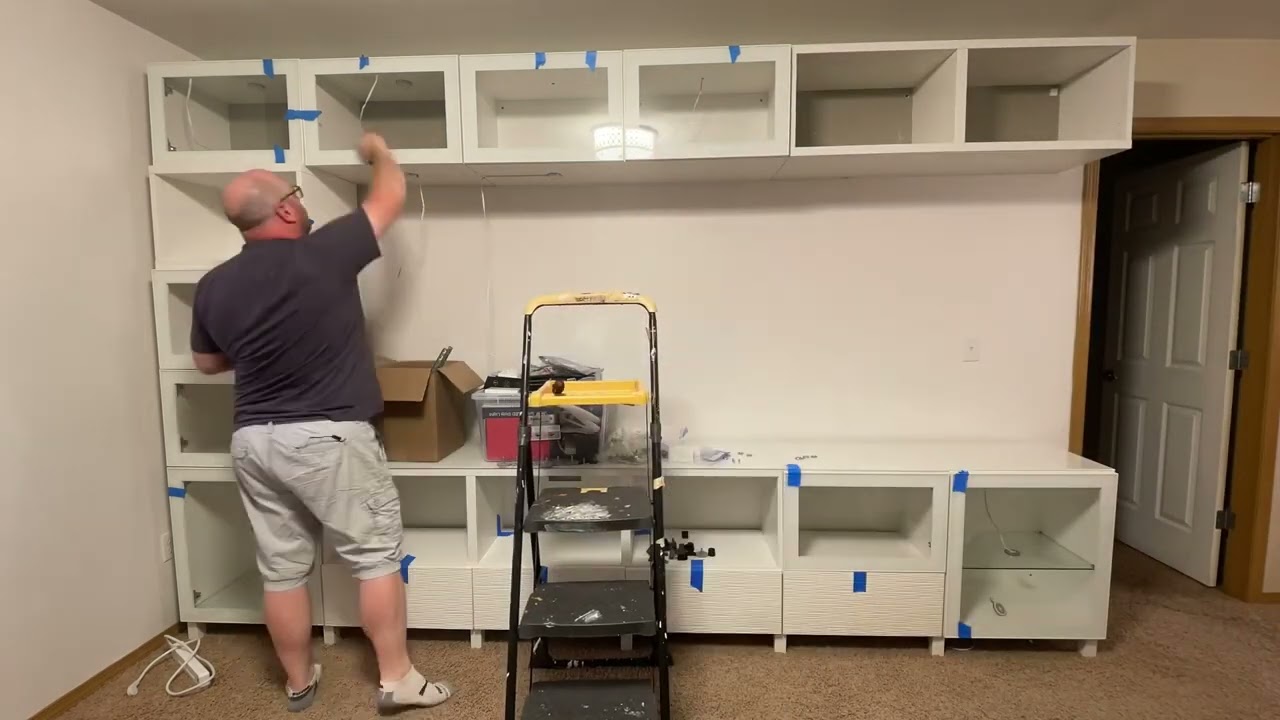 Building a video game retro-trainment center with IKEA Besta and PAX wardrobe frames
