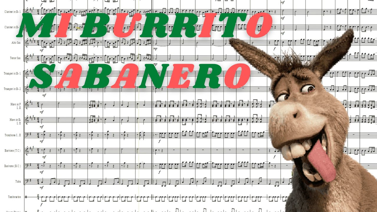 BURRITO SABANERO, Vientos y Percusión - Partitura