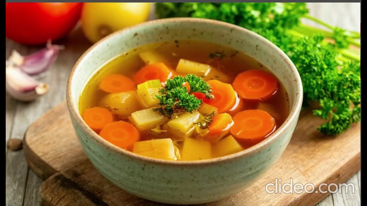 Готовим быстро овощной суп без мяса. Минирецепт овощного супа