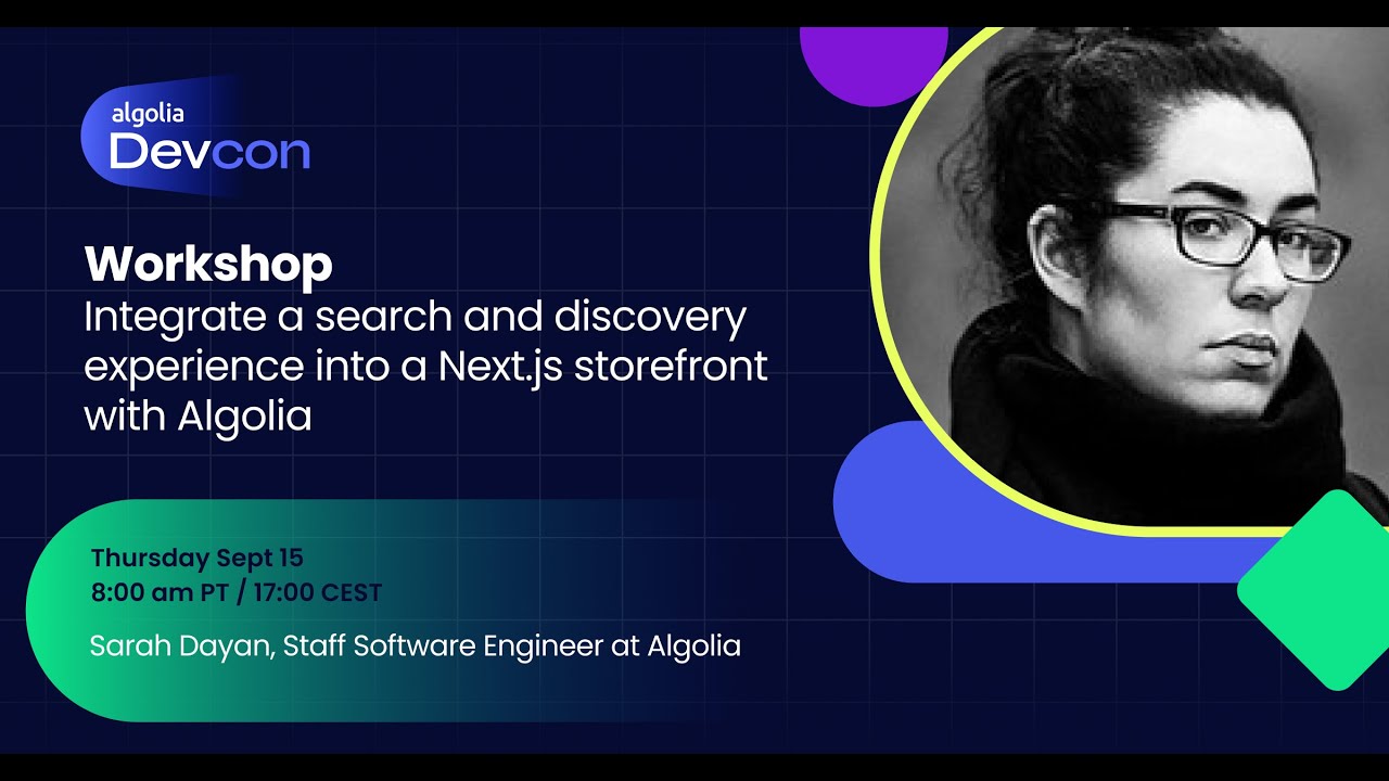 Integrate a search experience into a Next.js storefront with Algolia - Sarah Dayan