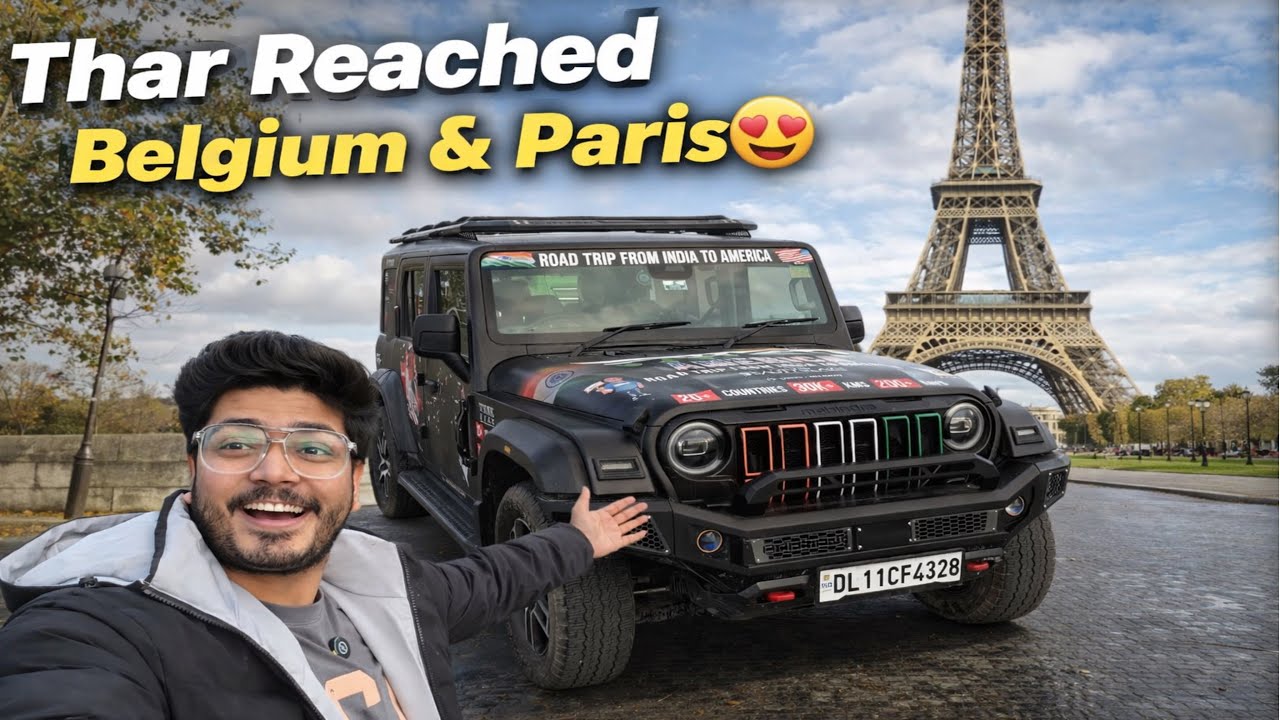 Mahindra Thar Main Amsterdam Se Seedha Paris 😍| Road To America 🇺🇸 | Ep:50 | नमस्ते America 🇺🇸