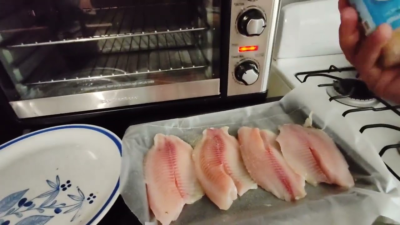 Asar filetes de Tilapia en horno eléctrico función broil o asar