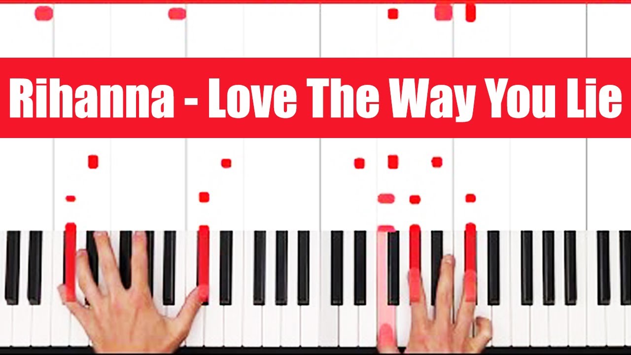 Love The Way You Lie Eminem ft. Rihanna Piano Tutorial Lick