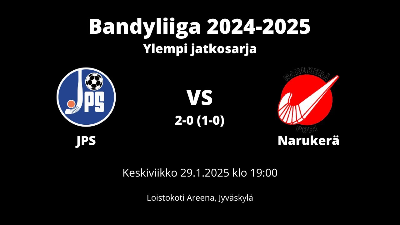 Bandyliiga 2024-2025,  ylempi jatkosarja, JPS - Narukerä, 29.1.2025