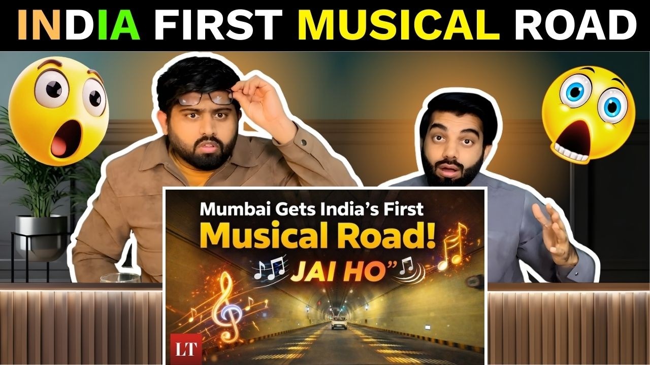 Pakistani Reaction on Mumbai Creates History 🚗🎶 India’s First Musical Road 🔥