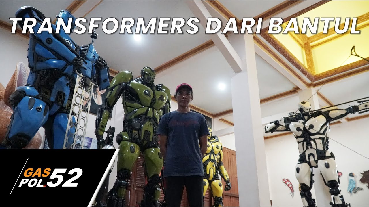 Robot Robot Dari Bantul, Berbahan Onderdil Motor Bekas
