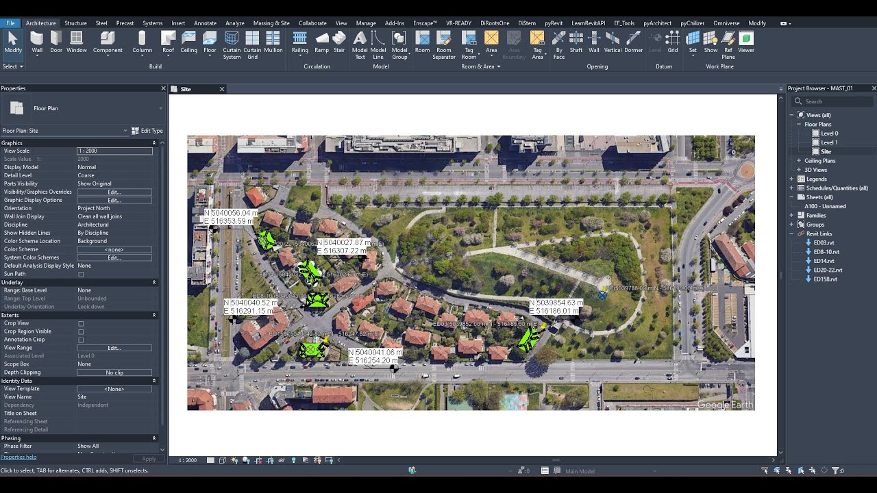 Revit - Georeferencing models (shared coordinates - coordinate condivise)