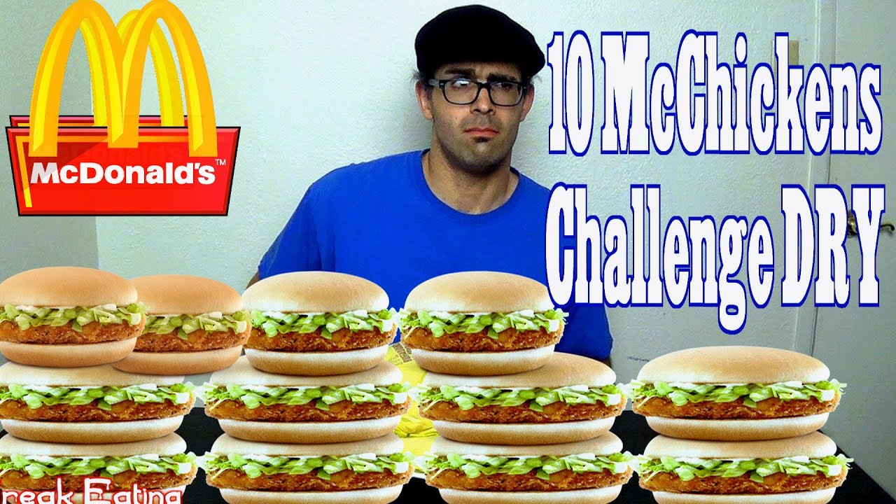 10 сухих сэндвичей McDonalds McChicken с DudeWheresMyChallenge | FreakEating vs The World 55