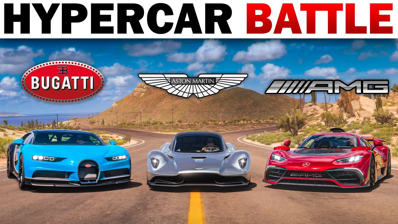 Forza Horizon 5 | Bugatti Chiron VS Aston Martin Valhalla VS Mercedes AMG Project One | Hypercars!!!