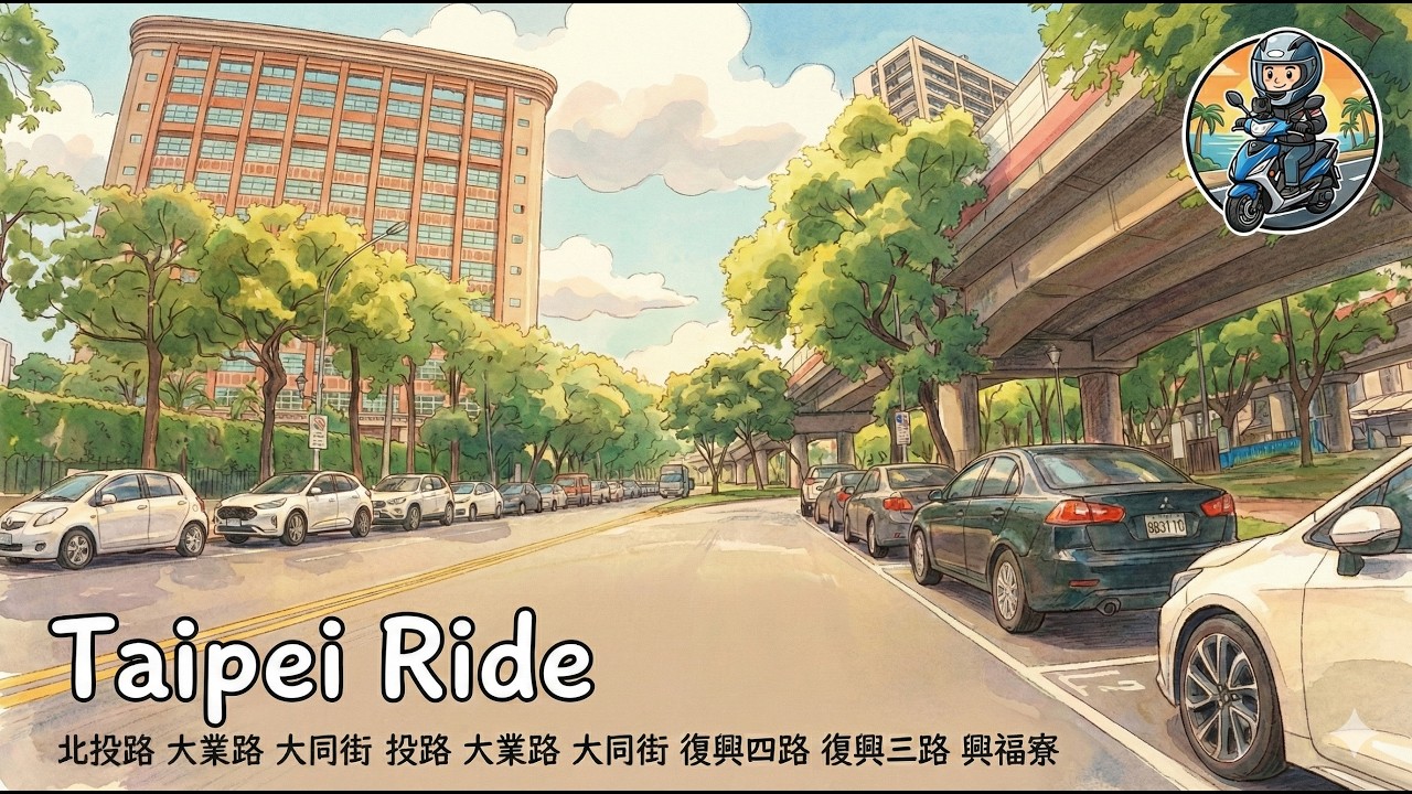 Taipei Ride 北投路 大業路 大同街 復興四路 復興三路 興福寮 20251121