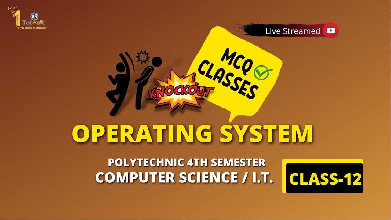 #12 operating system | POLYTECHNIC 4th Semester computer science and IT| polytechnic Mcq Exam