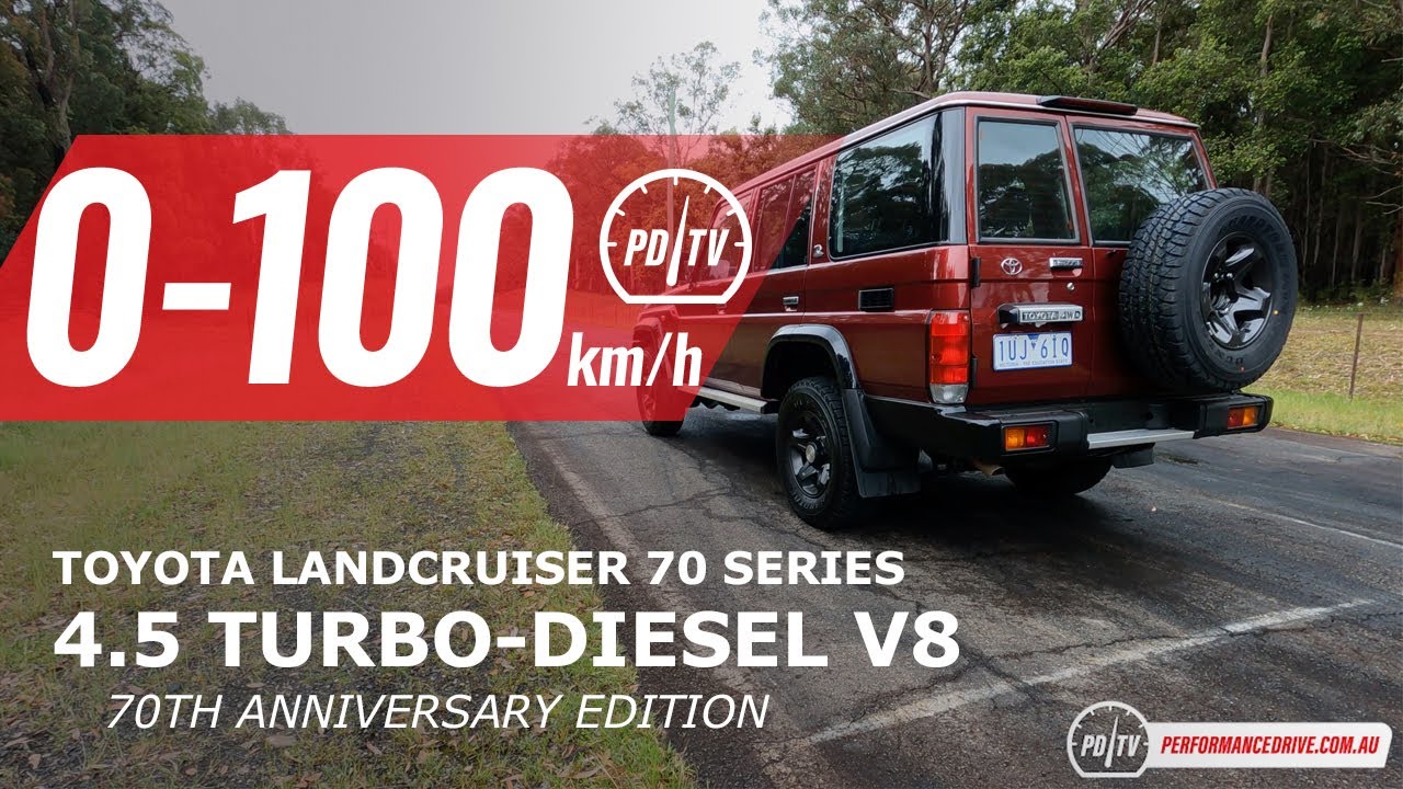 Toyota LandCruiser 70 серии 2022 года (выпуск 70th Anniversary) разгон от 0 до 100 км/ч и звук дв...