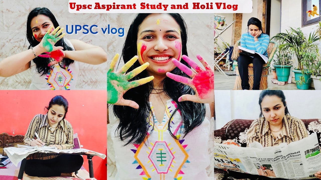 I woke up at 5AM on Holi to STUDY for UPSC| How I Celebrate my Holi with UPSC PREPRATION #study