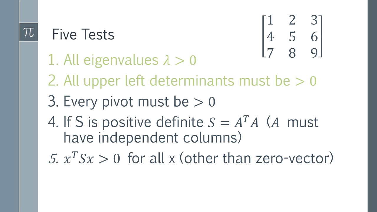 How to Prove that a Matrix is Positive Definite