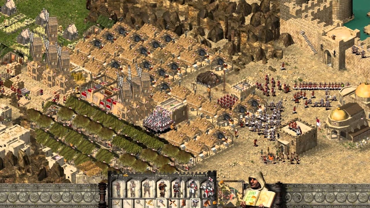 Stronghold Crusader Multiplayer - ~BRQ~ MostWanted vs SergiuHellDragoonHQ | Deathmatch [1080p/HD]