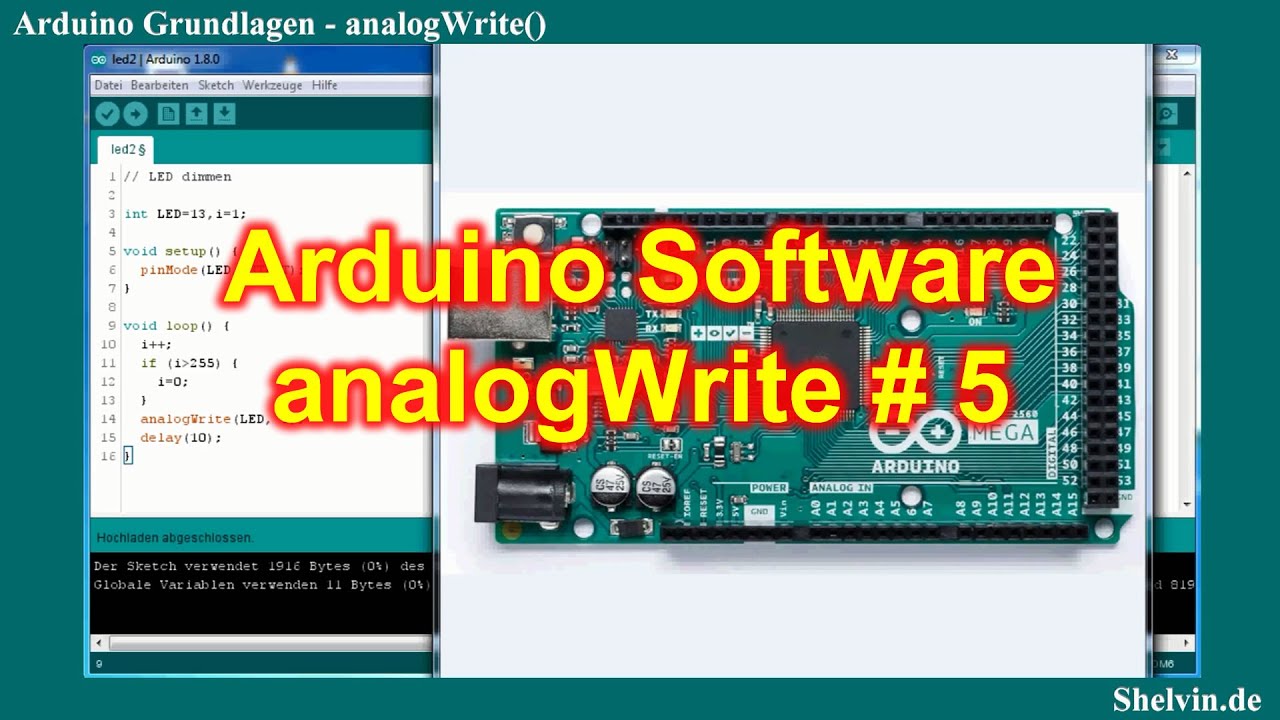 Arduino Programmierung #5 - analogWrite() LED dimmen
