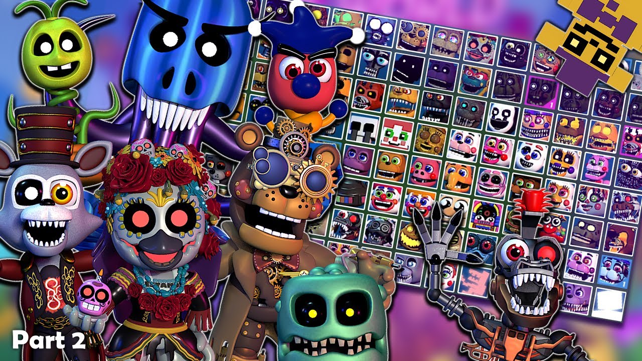 ULTRA FNAF WORLD! The SECOND Part of Creating The Game! Skins, Enemies, Bosses and Their Features!