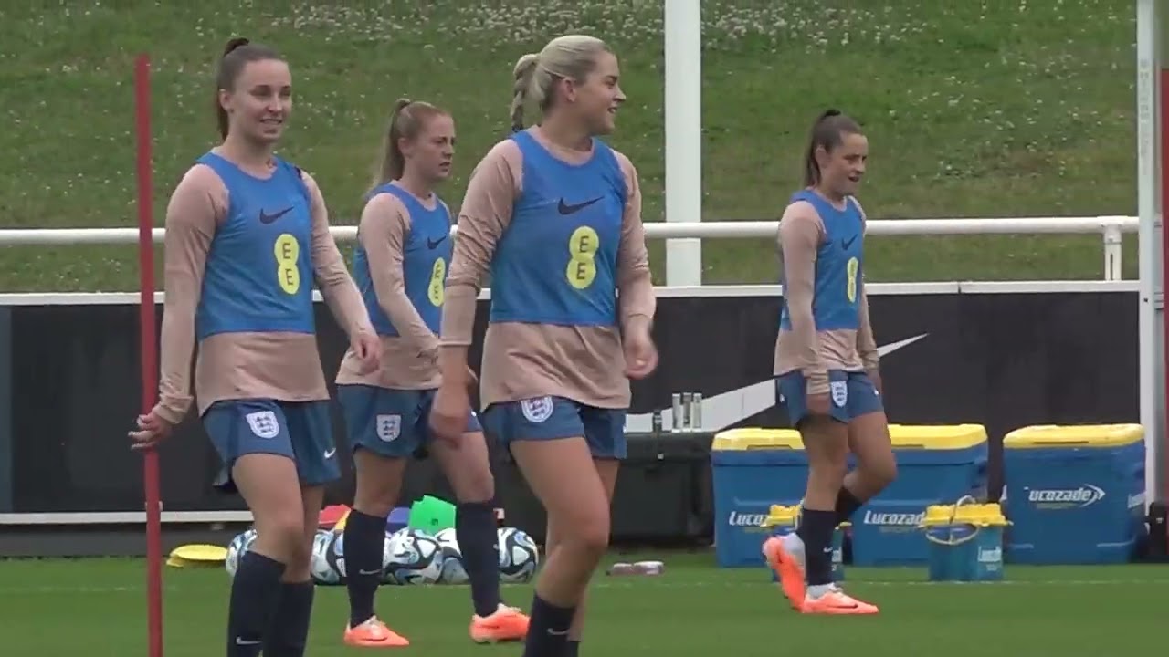 The Lionesses train at St George's Park as preparations get underway for the 2023 Women's World Cup