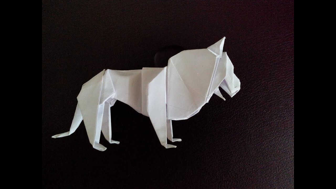 Красивый 🦁 лев оригами, lion origami
