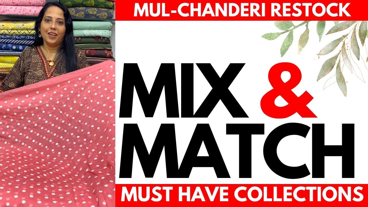 MIX & MATCH COLLECTION | MUL-CHANDERI RESTOCK | SAREE & KURTI COMBO | 26JUN25