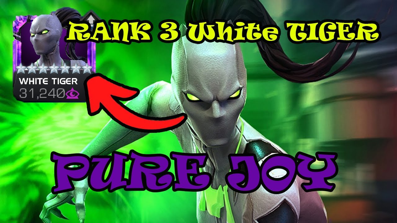 MCOC - WHITE TIGER RANK 3 ! DAMAGE SHOWCASE - MOST SATISFYING CHAMP!