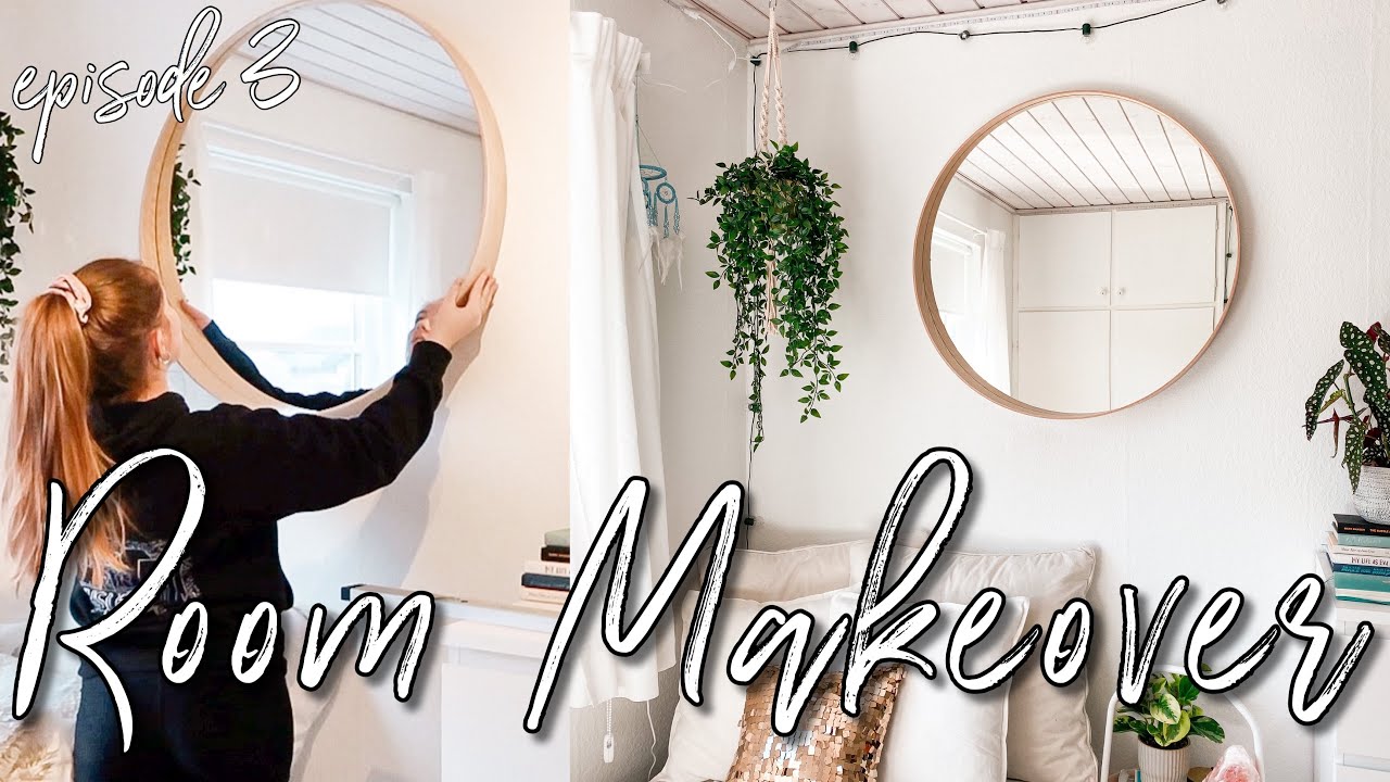 KÆMPE room makeover ep. 3 // nye møbler, pynt, planter +DIY plantehænger og ikea haul🌿🌞