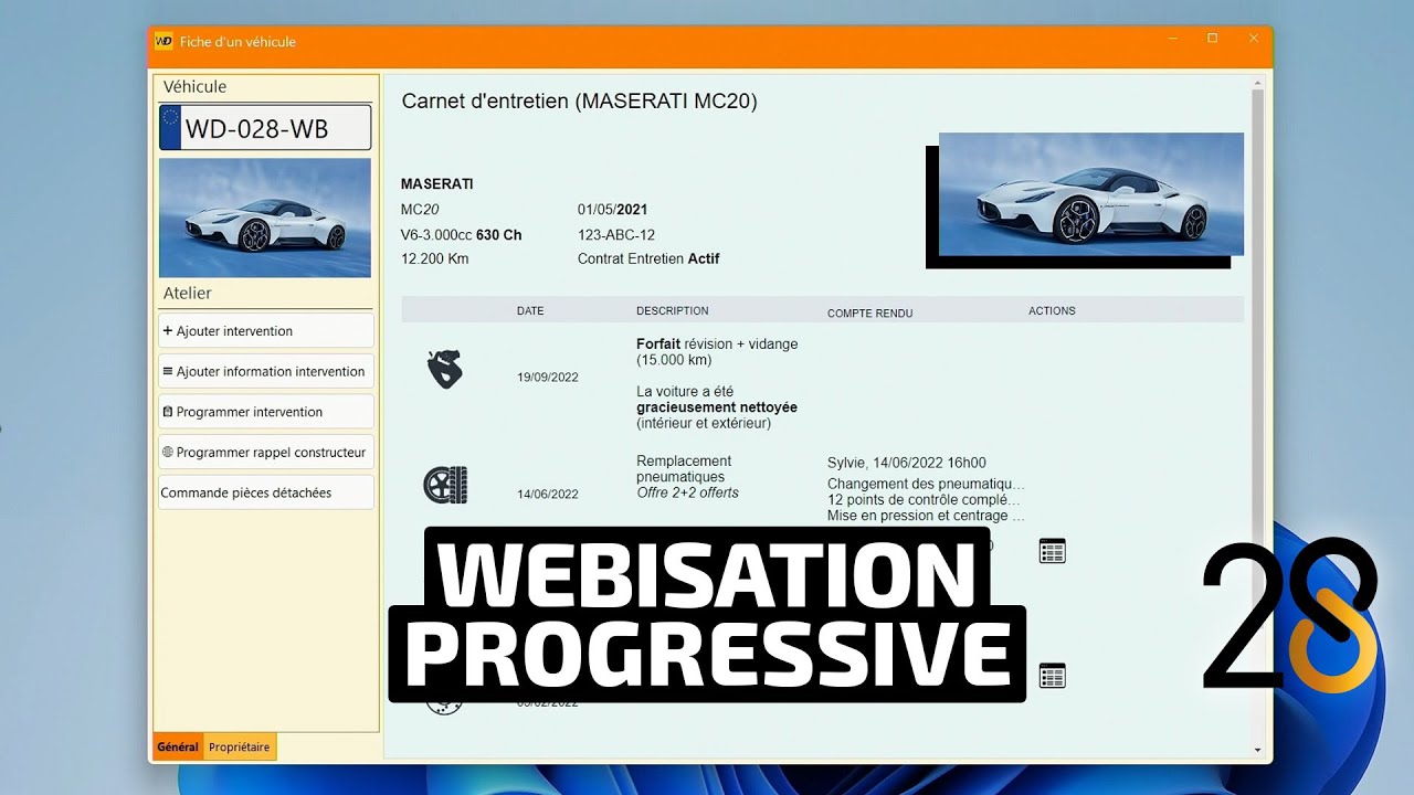 Replay WINDEV TOUR 28, Webisation progressive