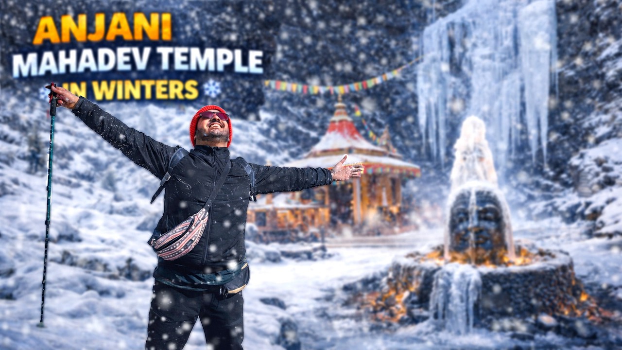 Frozen Shivling of Anjani Mahadev 🕉️ | Manali Winter Adventure