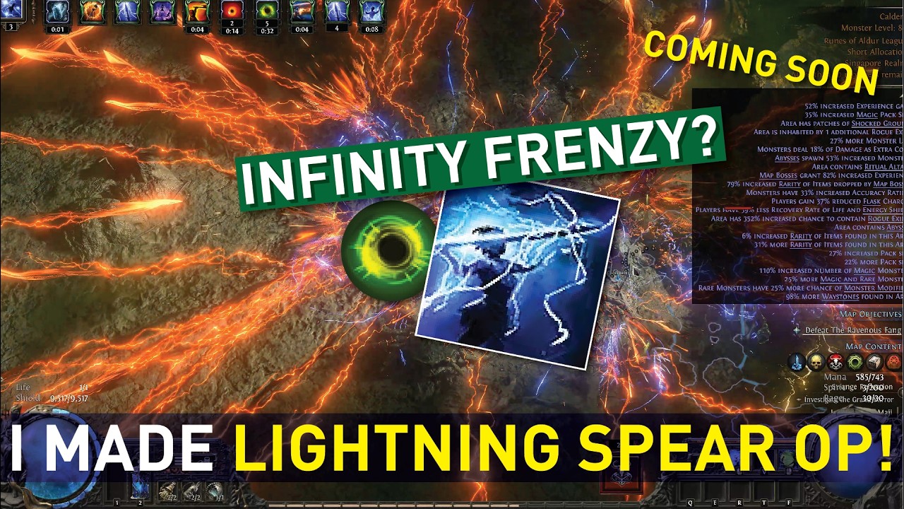 【Infinity Frenzy Lightning Spear】is your 0.5 DREAM BUILD. 1 skill to clear all content FAST AF! 0.5