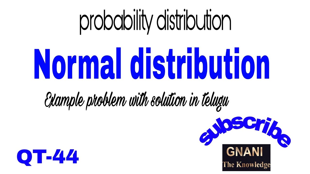 How to calculate Normal distribution|| Probability Distribution|| QT videos||