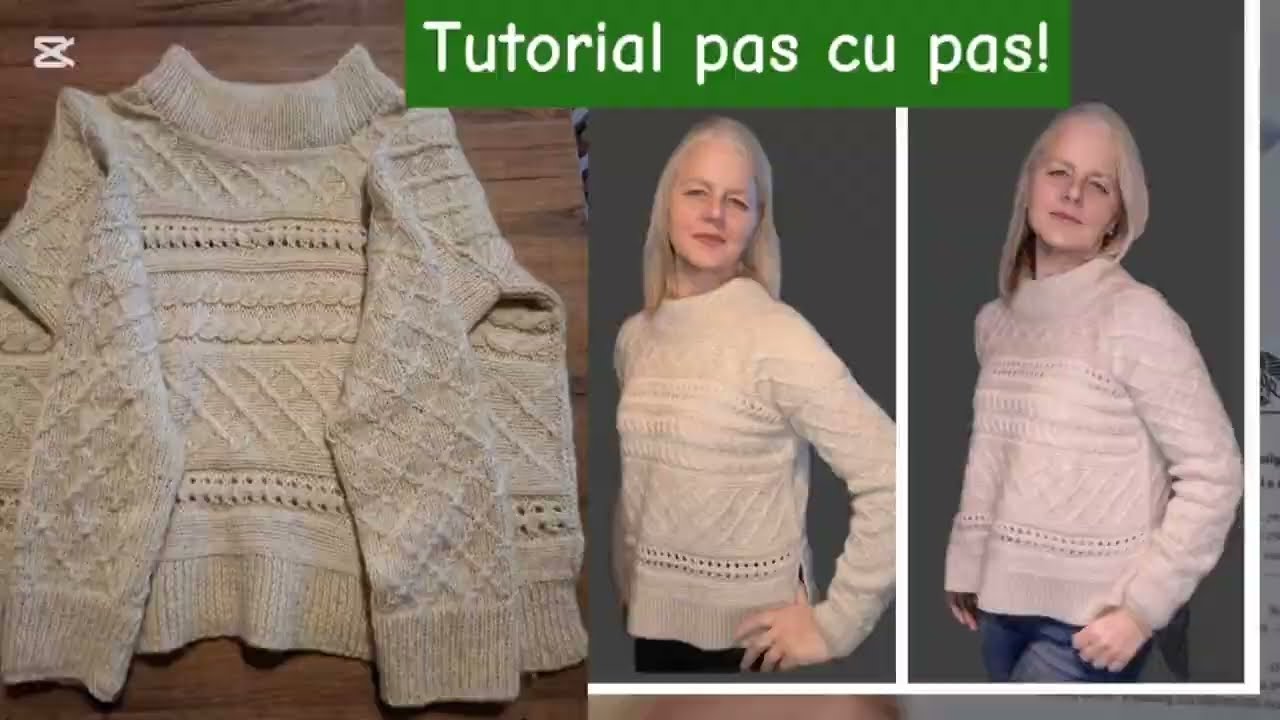 Plover tricotat pentru femei!Tutorial pas cu pas!🤗
