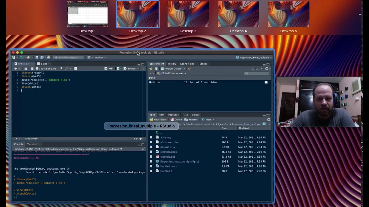 Regresión Lineal Múltiple implementada en R Studio
