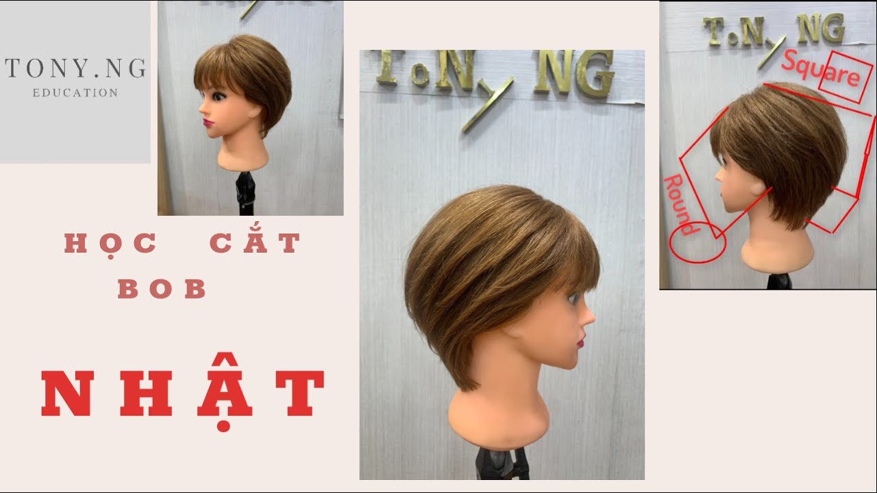 Học cắt TÓC vidalsassoon; Bài cắt BOB NHẬT HÀN ứng dụng tốt cho mọi người