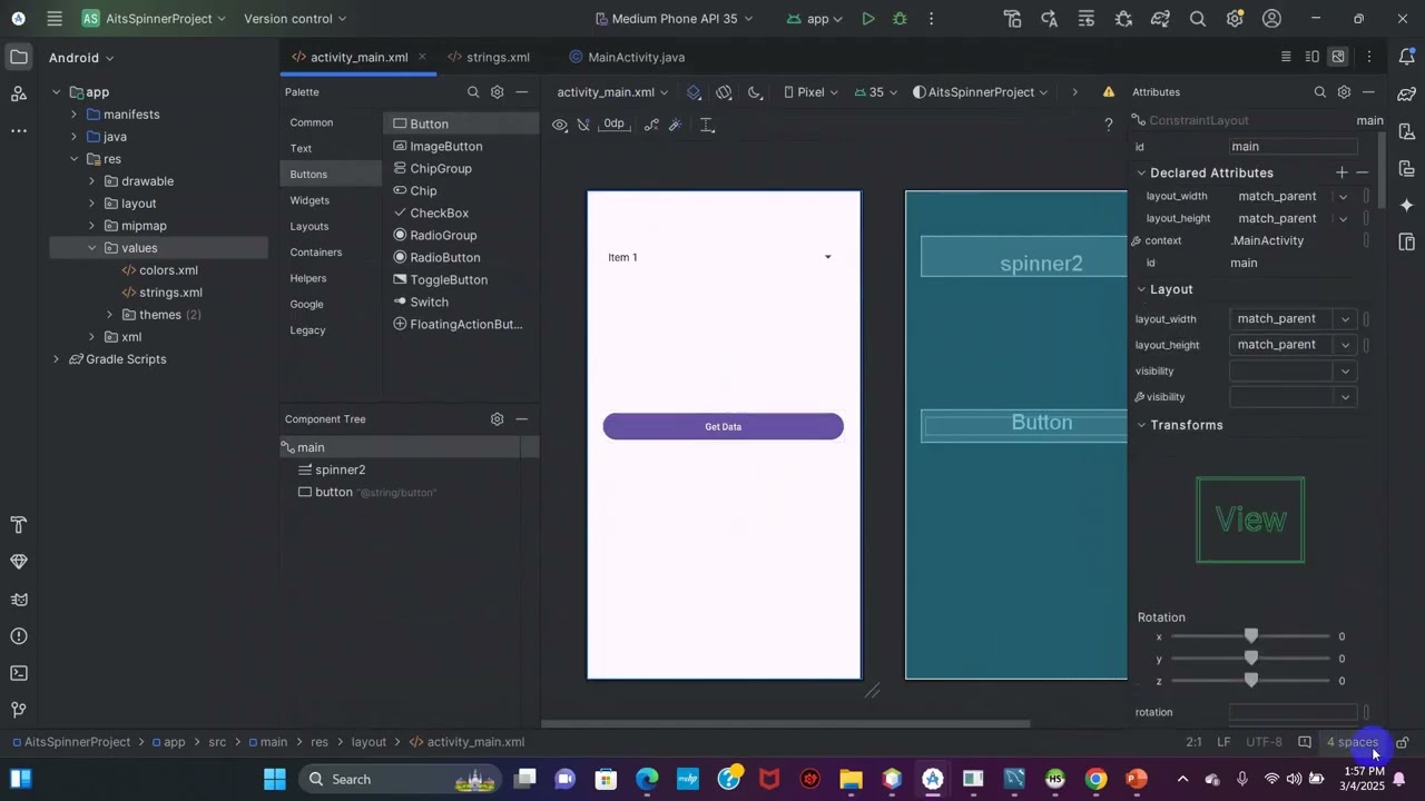 How to make a Default Android  Spinner Dropdown