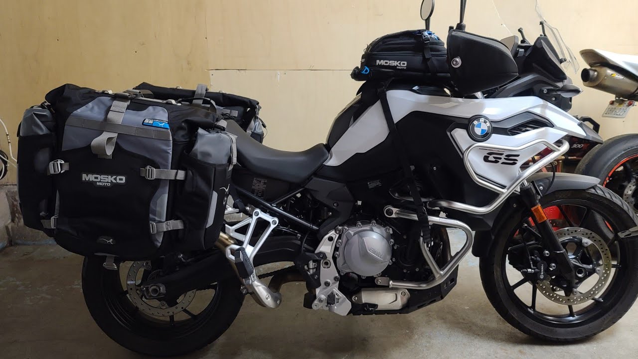 How to install your Mosko moto backcountry 35L panniers on BMW F750 GS Motorcycle