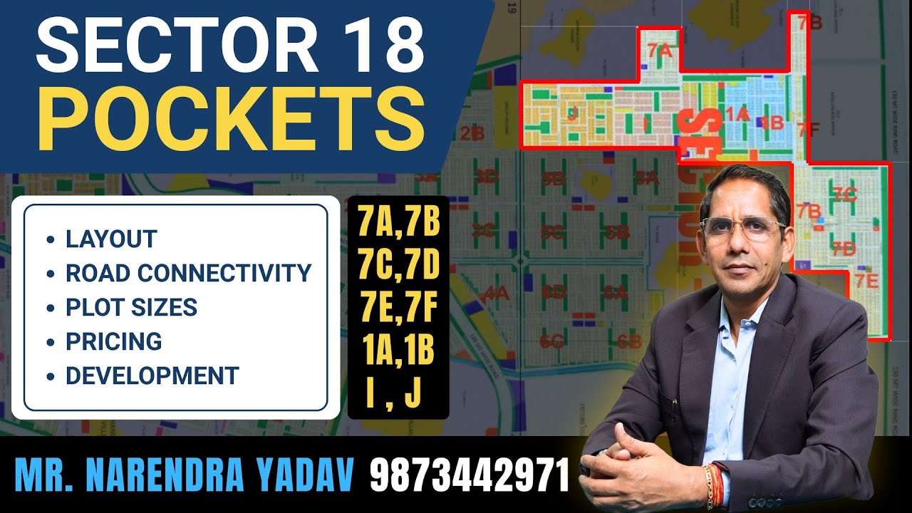 Sector 18 Yamuna Authority Full Ground Breakdown | Pocket -7 all , 1A,1B & I,J Pocket Rates & Layout
