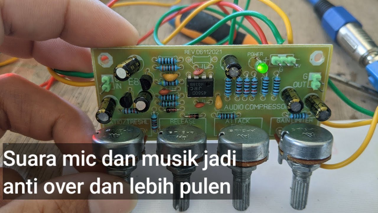 Review kit audio compressor 4 potensio tegangan simetris untuk mic dinamic dan untuk musik