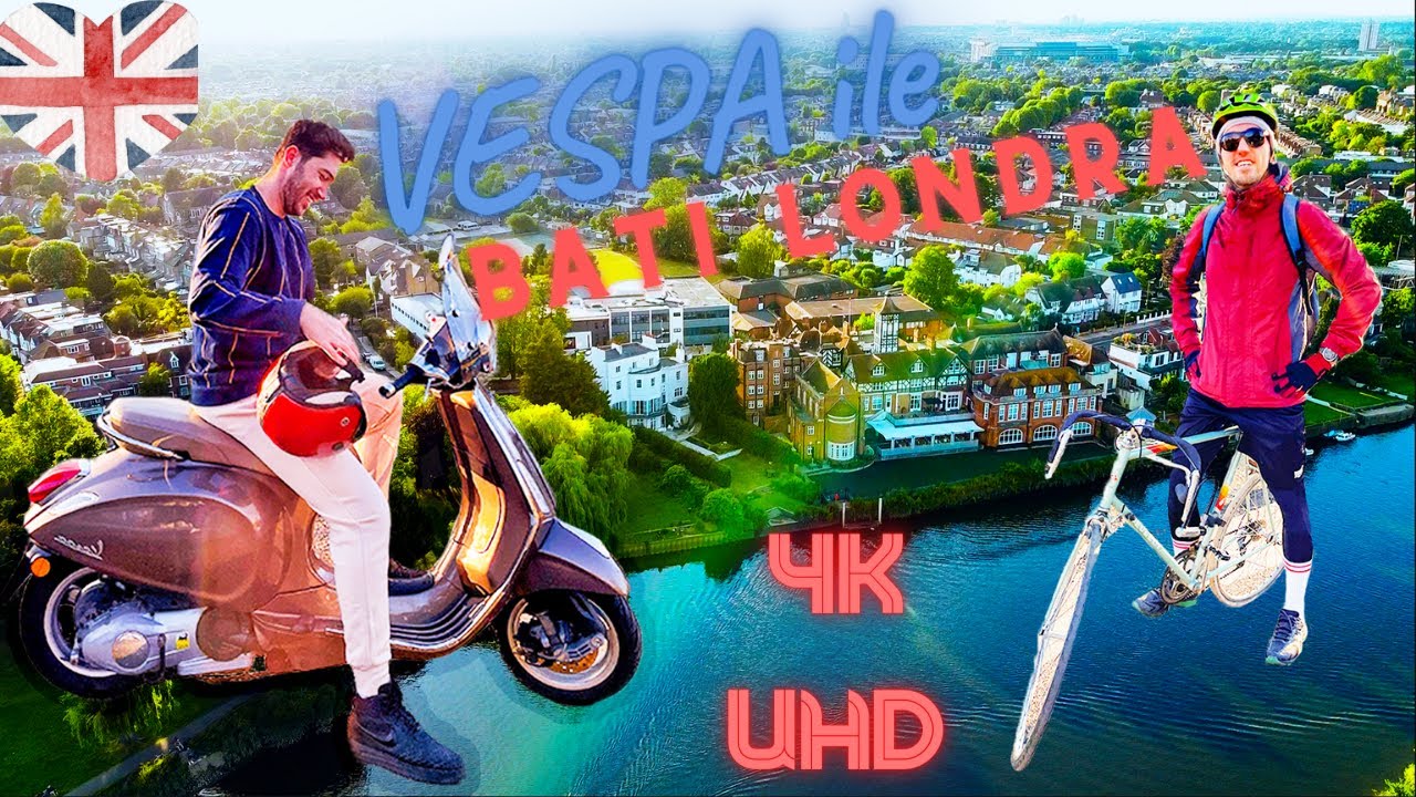 4K VESPA ile Batı Londra Turu I Discover West London on Vespa I Kew I Twickenham I Richmond 4K UHD