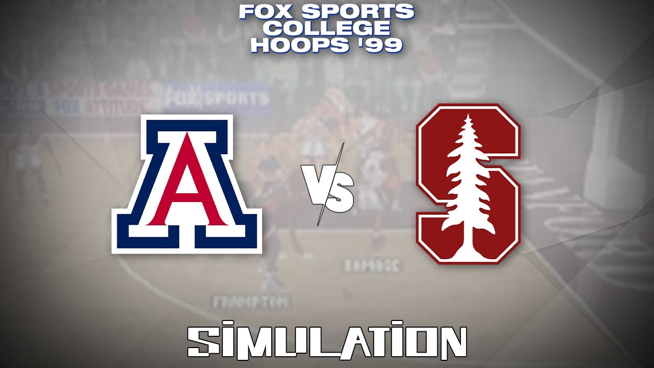 Fox Sports College Hoops '99 (1998) - Arizona Wildcats vs Stanford Cardinal [Gameplay Simulation]