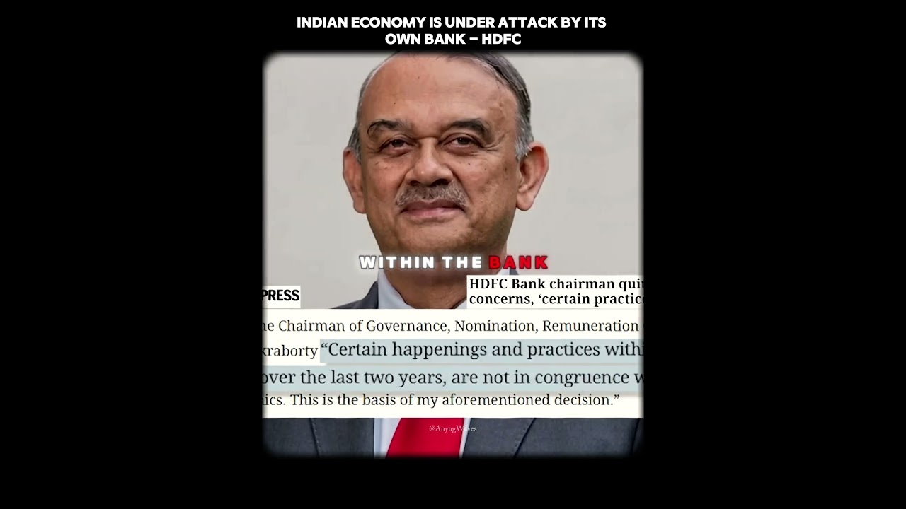 INDIAN ECONOMY IS UNDER ATTACK BY ITS OWN BANK - HDFC #shorts