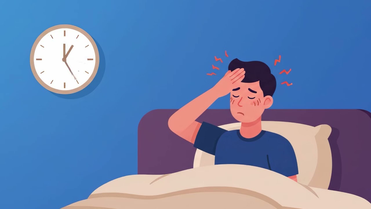 Sick Man in Bed Animation | Free Animated Stock Footage
