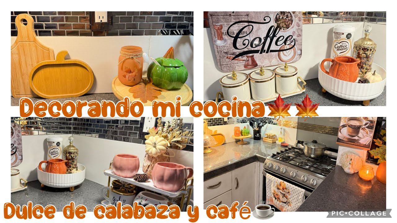 Cocina otoñal🍁🍁 ideas funcionales y sencillas hago calabaza y café ☕️ #HogaresQueInspiran🎀