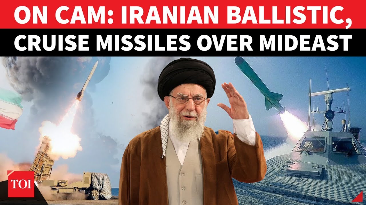 ON CAM: Iranian Forces Launch Ballistic, Cruise Missile Firestorm In Israel's Backyard | WATCH