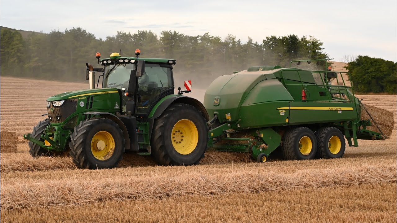 Harvest 2025 - Baling Straw with John Deere 6250R & L1534 Baler