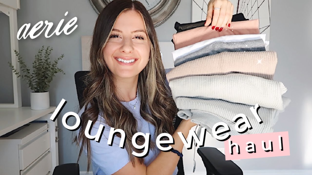 AERIE LOUNGEWEAR HAUL | Neutral Comfy Clothes for Winter
