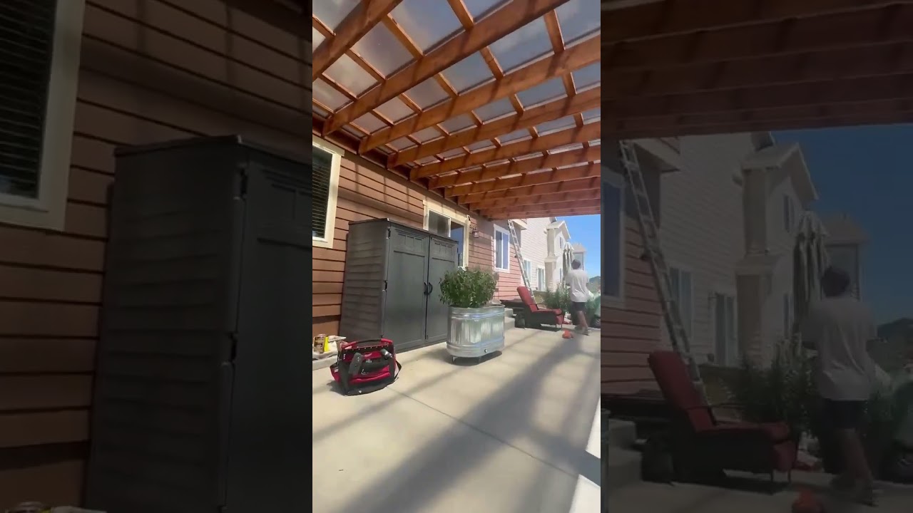 SkyPoly Pergola Patio Cover COMPLETE ✅ in Denver! #pergola #patiocover