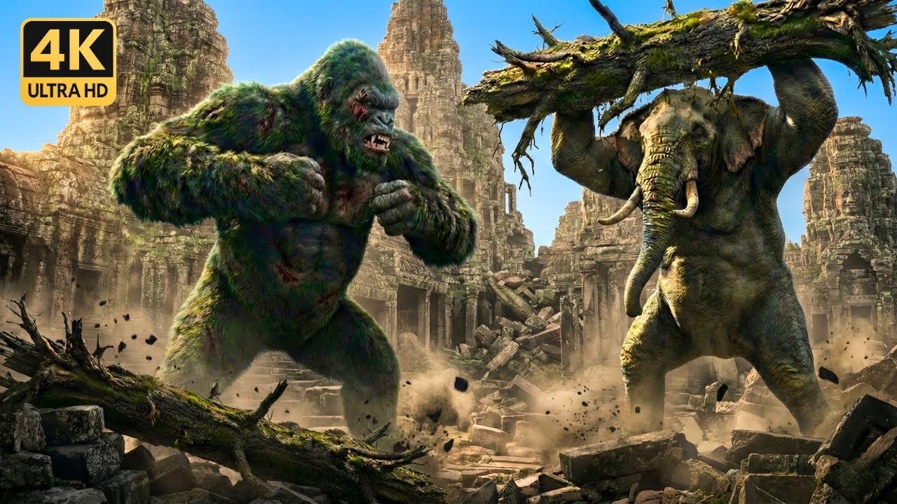 KING KONG vs SEA MONSTER vs HUMANOID ELEPHANT: The Most Epic Monster Battle | King Kong Movie