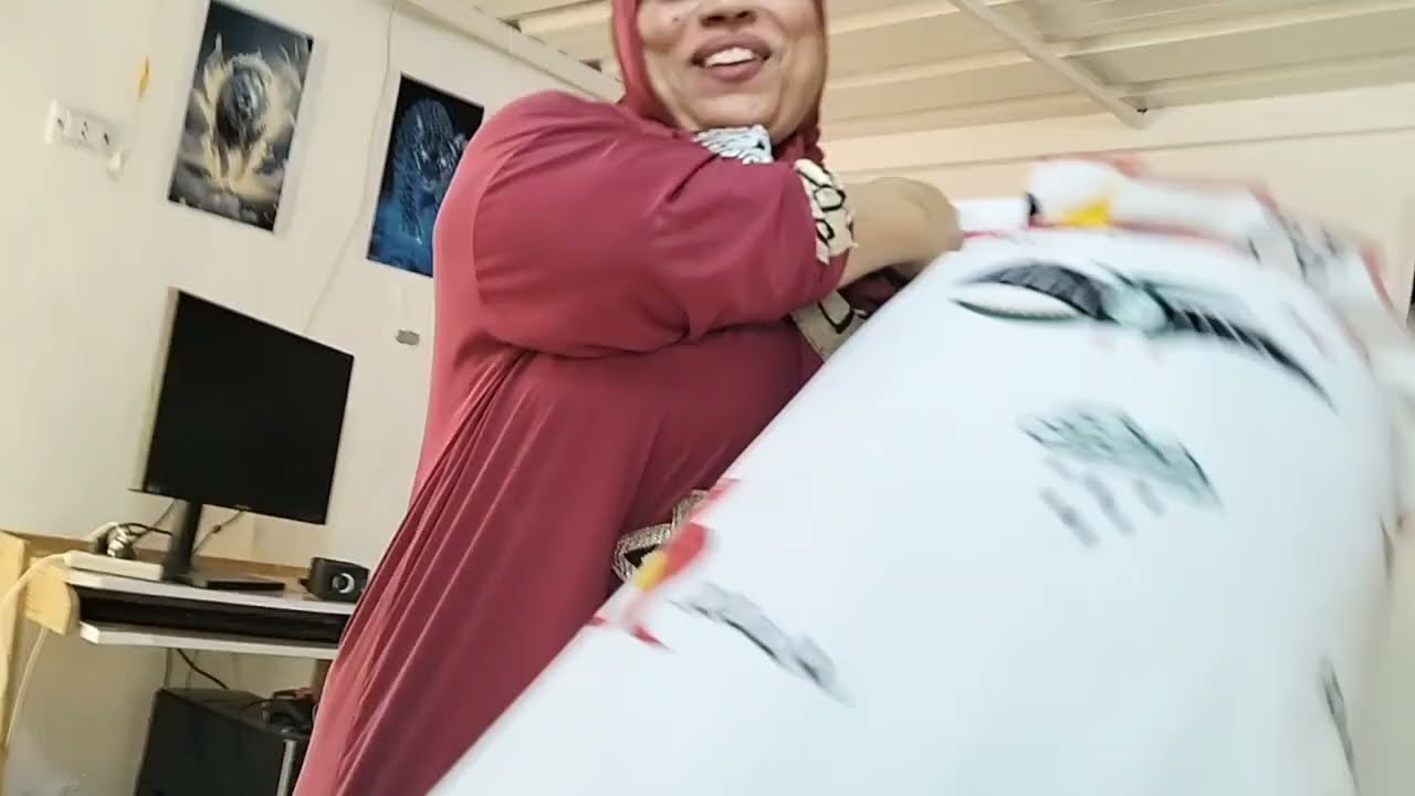 روتين تنضيف وفرش ومسح غرفة الأطفال الي على السطح 👍